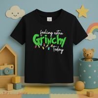 Feeling Extra Grinchy Today Christmas Lights Xmas Clothing Toddler T-Shirt thumb 3