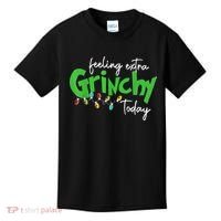 Feeling Extra Grinchy Today Christmas Lights Xmas Clothing Kids T-Shirt thumb 0