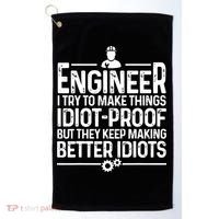 Funny Engineer Gift For Men Women Cool Engineering Mechanic Golf Towel thumb 0