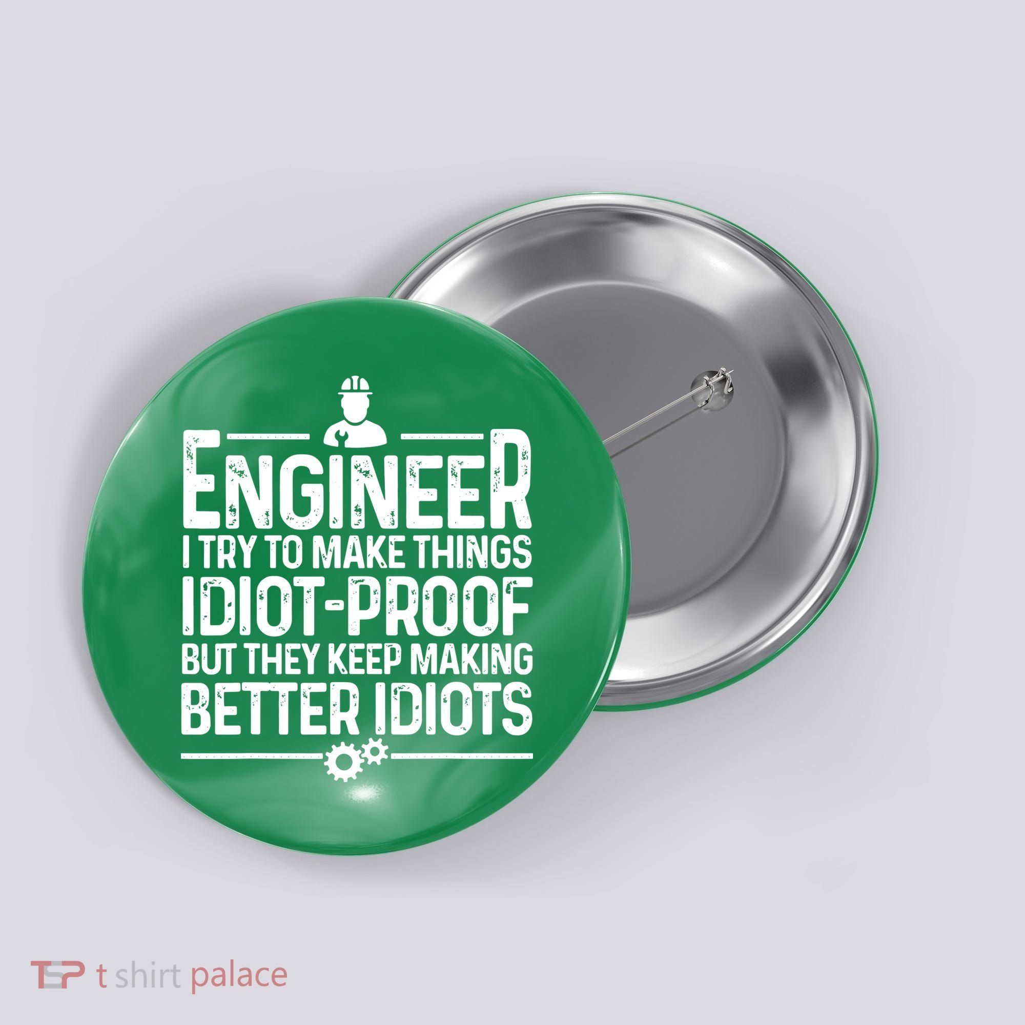 Funny Engineer Gift For Men Women Cool Engineering Mechanic Button