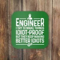 Funny Engineer Gift For Men Women Cool Engineering Mechanic Coaster thumb 0