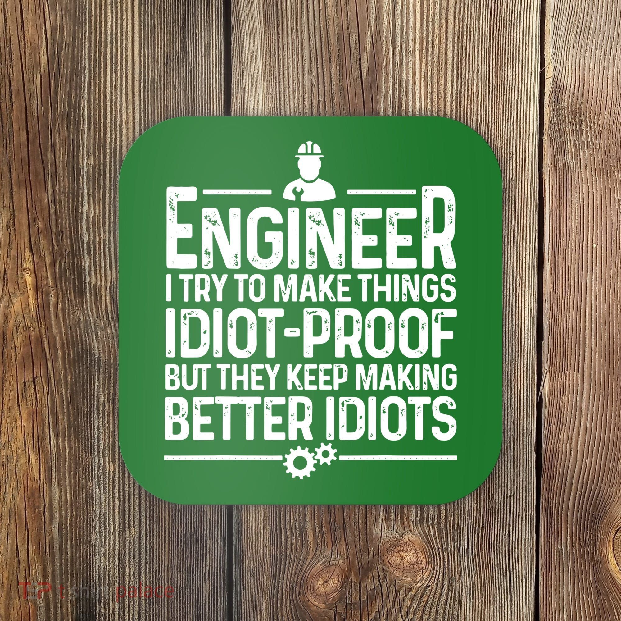 Funny Engineer Gift For Men Women Cool Engineering Mechanic Coaster