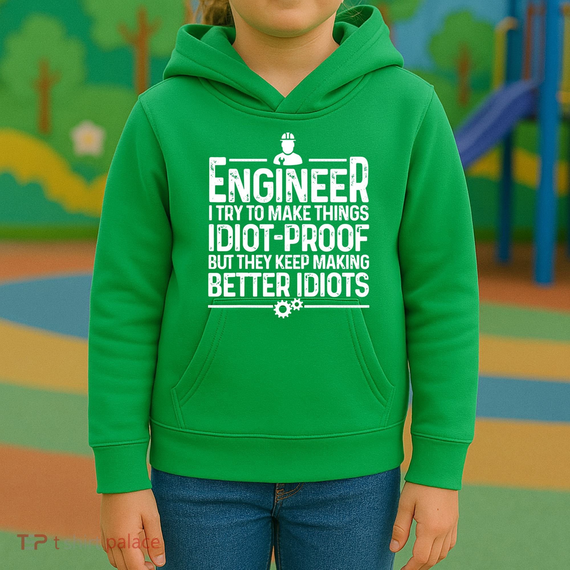 Funny Engineer Gift For Men Women Cool Engineering Mechanic Kids Hoodie