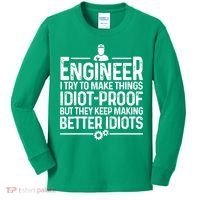 Funny Engineer Gift For Men Women Cool Engineering Mechanic Kids Long Sleeve Shirt thumb 0