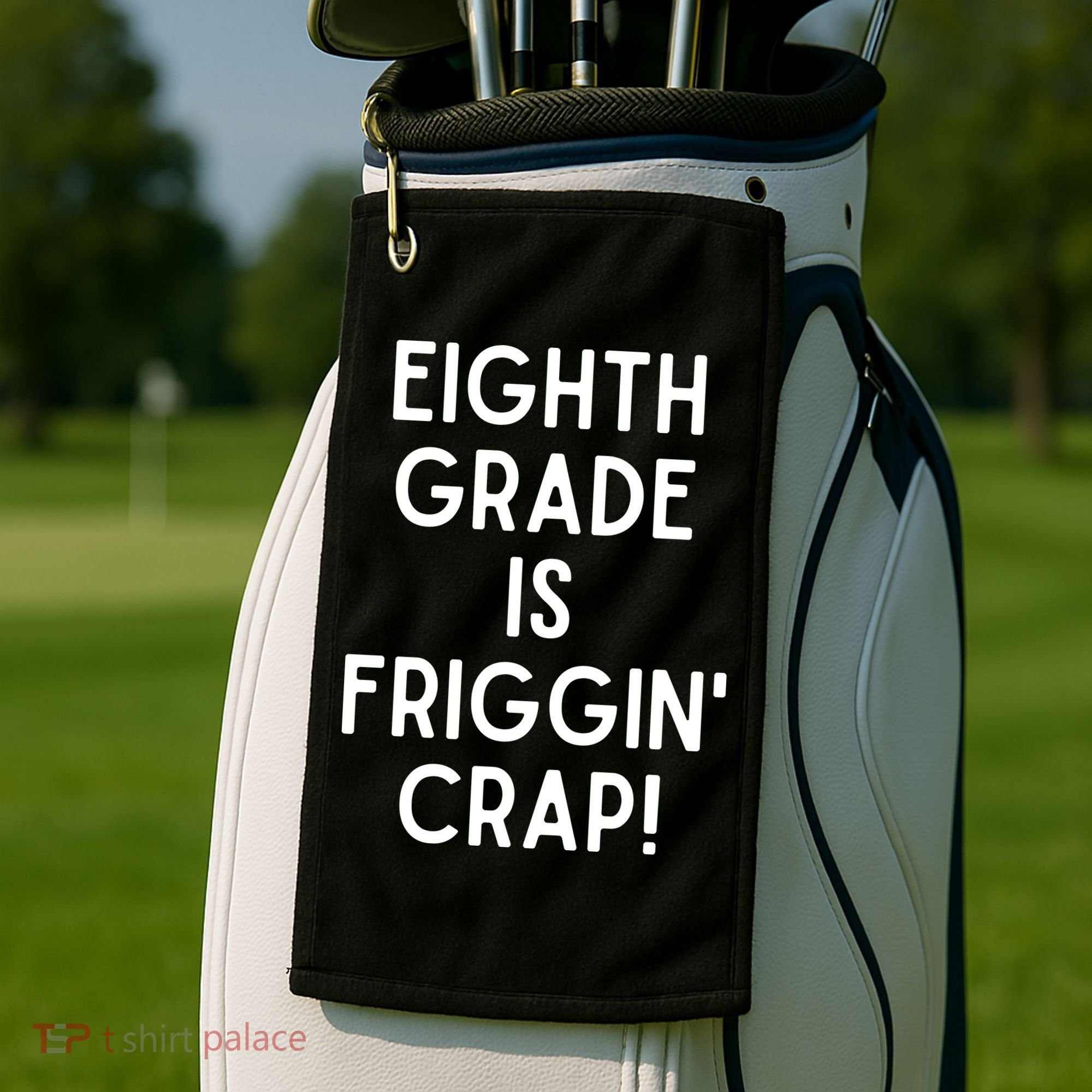 Funny Eighth Grade Is Friggin Crap Golf Towel
