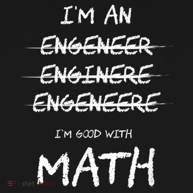 Funny Engineer Good With Math Bad At Spelling Engineering V-Neck T-Shirt