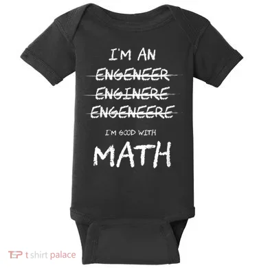 Funny Engineer Good With Math Bad At Spelling Engineering Baby Bodysuit