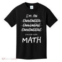 Funny Engineer Good With Math Bad At Spelling Engineering Kids T-Shirt thumb 0