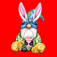 Funny Easter Gnome Santa Hat thumb 1