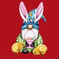 Funny Easter Gnome Christmas Stocking thumb 1