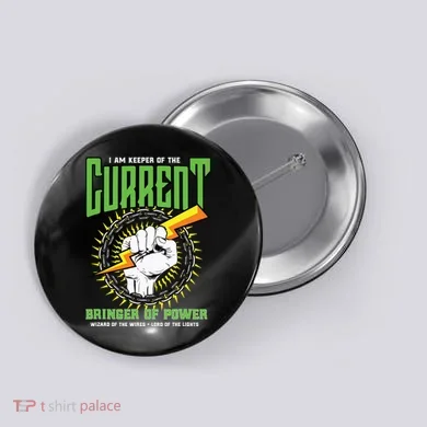 Funny Electrician Gift Electrical Engineer Lineman Button