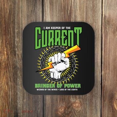 Funny Electrician Gift Electrical Engineer Lineman Coaster