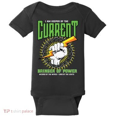 Funny Electrician Gift Electrical Engineer Lineman Baby Bodysuit