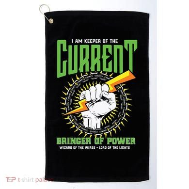 Funny Electrician Gift Electrical Engineer Lineman Golf Towel