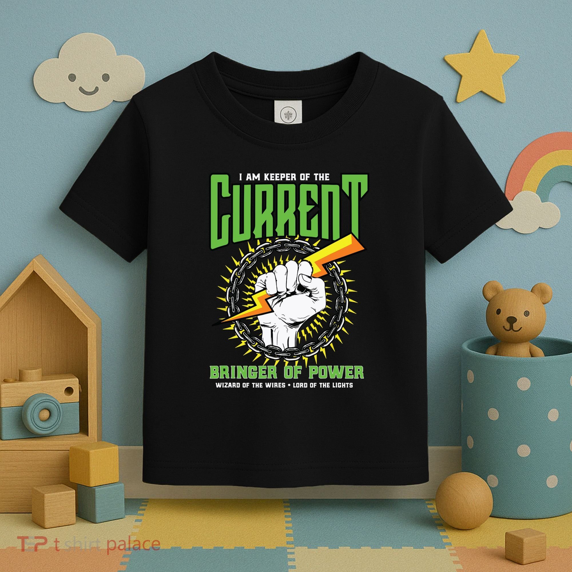 Funny Electrician Gift Electrical Engineer Lineman Toddler T-Shirt