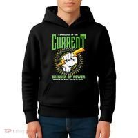 Funny Electrician Gift Electrical Engineer Lineman Kids Hoodie thumb 4