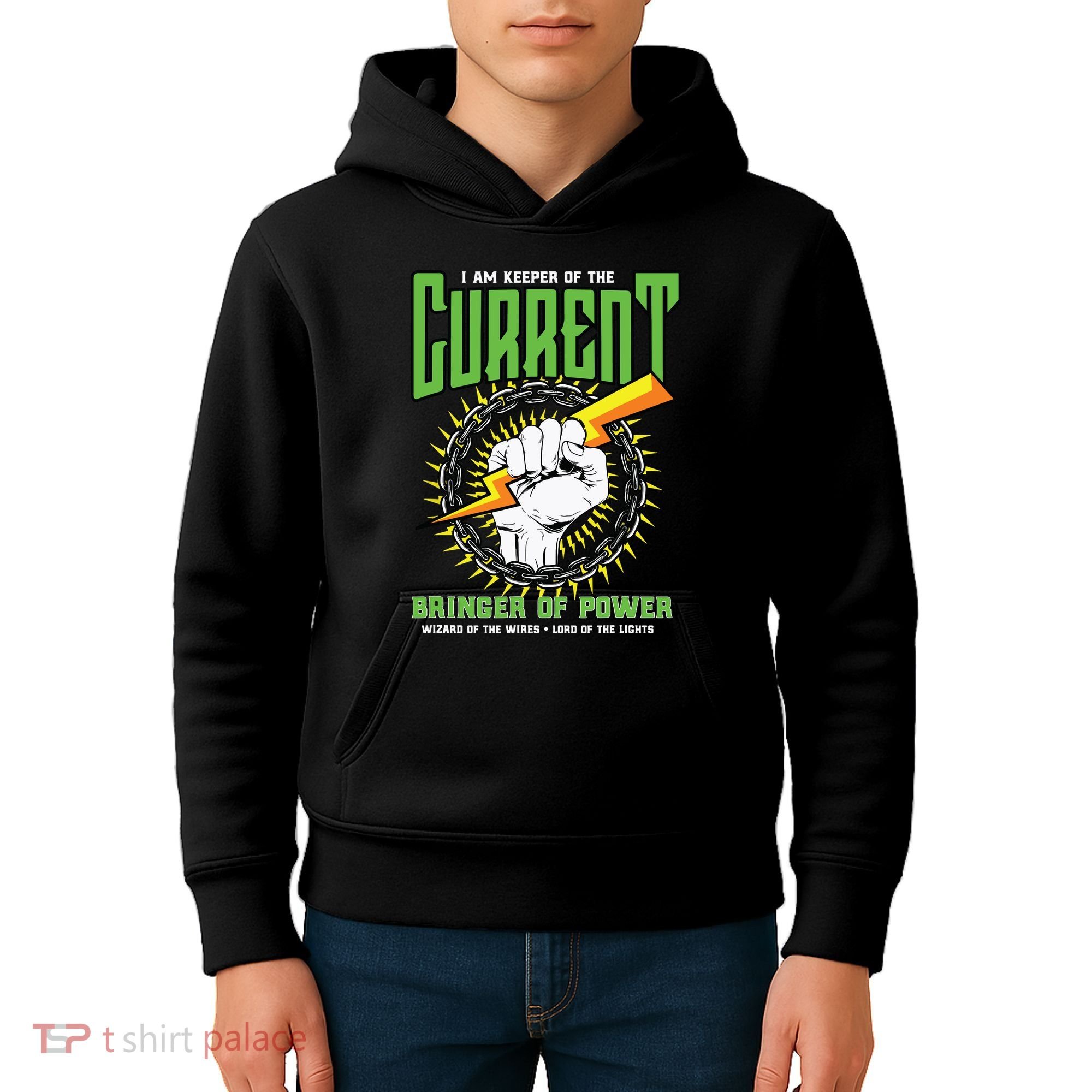 Funny Electrician Gift Electrical Engineer Lineman Kids Hoodie