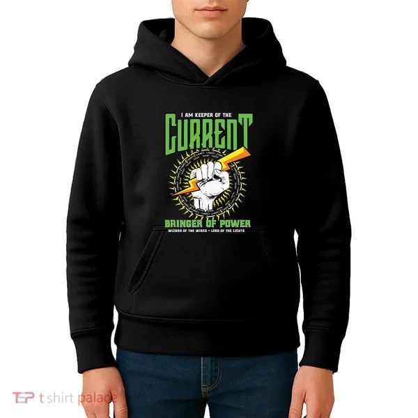 Funny Electrician Gift Electrical Engineer Lineman Kids Hoodie