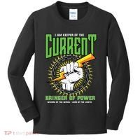 Funny Electrician Gift Electrical Engineer Lineman Kids Long Sleeve Shirt thumb 0