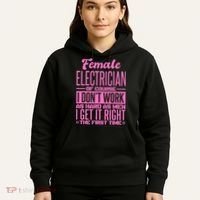Female Electrician Get It Right The First Time Hoodie thumb 5