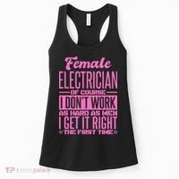 Female Electrician Get It Right The First Time Women's Tank Top thumb 0