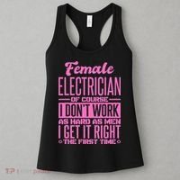 Female Electrician Get It Right The First Time Women's Tank Top thumb 3