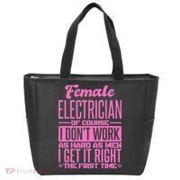 Female Electrician Get It Right The First Time Tote Bag thumb 0