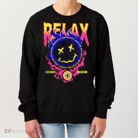 Flaming Emoji Globe Eyeball Smoke Women's Sweatshirt thumb 0