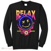 Flaming Emoji Globe Eyeball Smoke Sweatshirt thumb 0