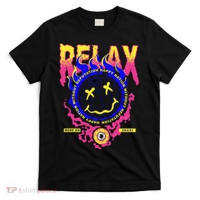 Flaming Emoji Globe Eyeball Smoke T-Shirt
