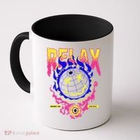 Flaming Emoji Globe Eyeball Smoke Coffee Mug thumb 0