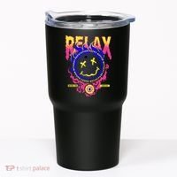 Flaming Emoji Globe Eyeball Smoke Tumbler thumb 0