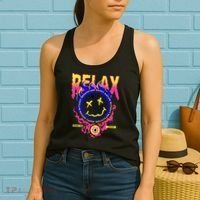 Flaming Emoji Globe Eyeball Smoke Women's Tank Top thumb 2