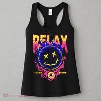 Flaming Emoji Globe Eyeball Smoke Women's Tank Top thumb 3