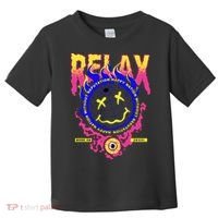 Flaming Emoji Globe Eyeball Smoke Toddler T-Shirt thumb 0