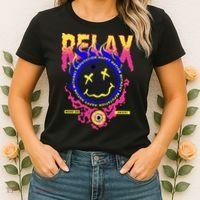 Flaming Emoji Globe Eyeball Smoke Women's T-Shirt thumb 2