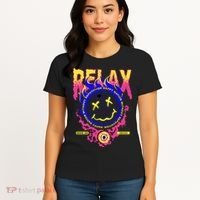 Flaming Emoji Globe Eyeball Smoke Women's T-Shirt thumb 4
