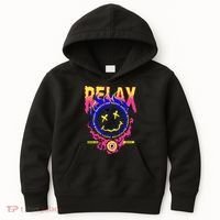 Flaming Emoji Globe Eyeball Smoke Kids Hoodie thumb 0