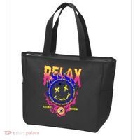 Flaming Emoji Globe Eyeball Smoke Tote Bag thumb 3