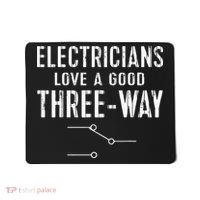 Funny Electrician Gift for Three Way Electrical Engineer Mousepad thumb 0