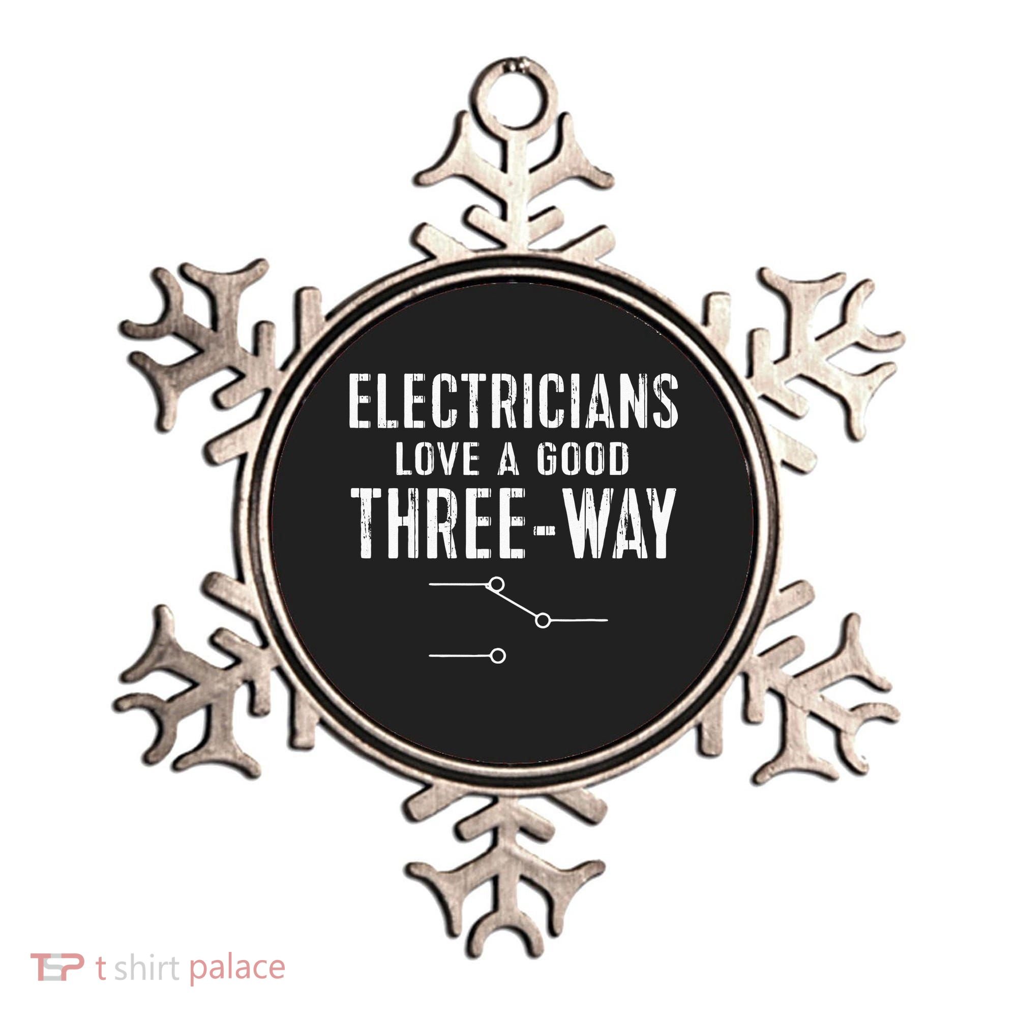 Funny Electrician Gift for Three Way Electrical Engineer Ornament