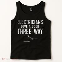 Funny Electrician Gift for Three Way Electrical Engineer Tank Top thumb 2