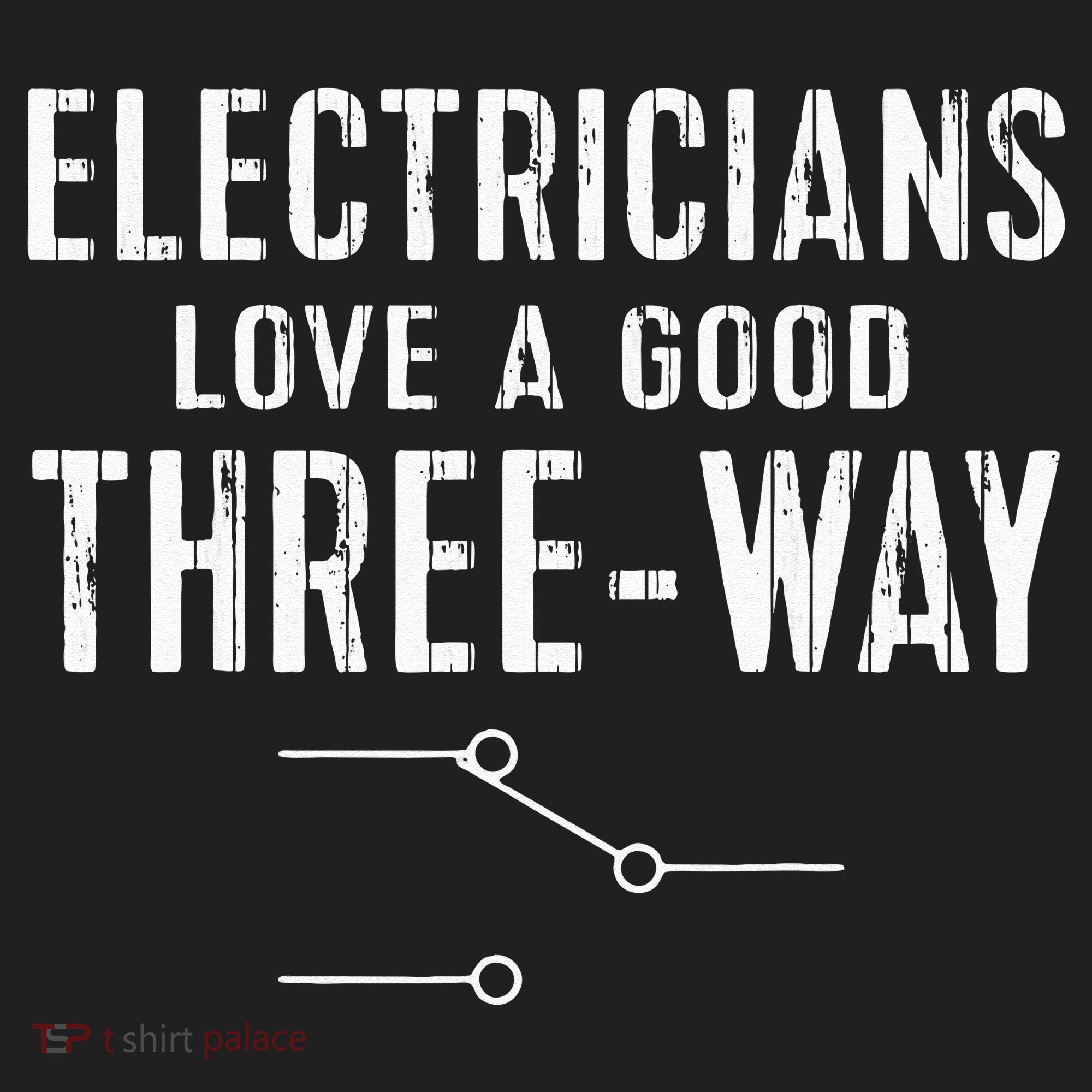 Funny Electrician Gift for Three Way Electrical Engineer Golf Towel