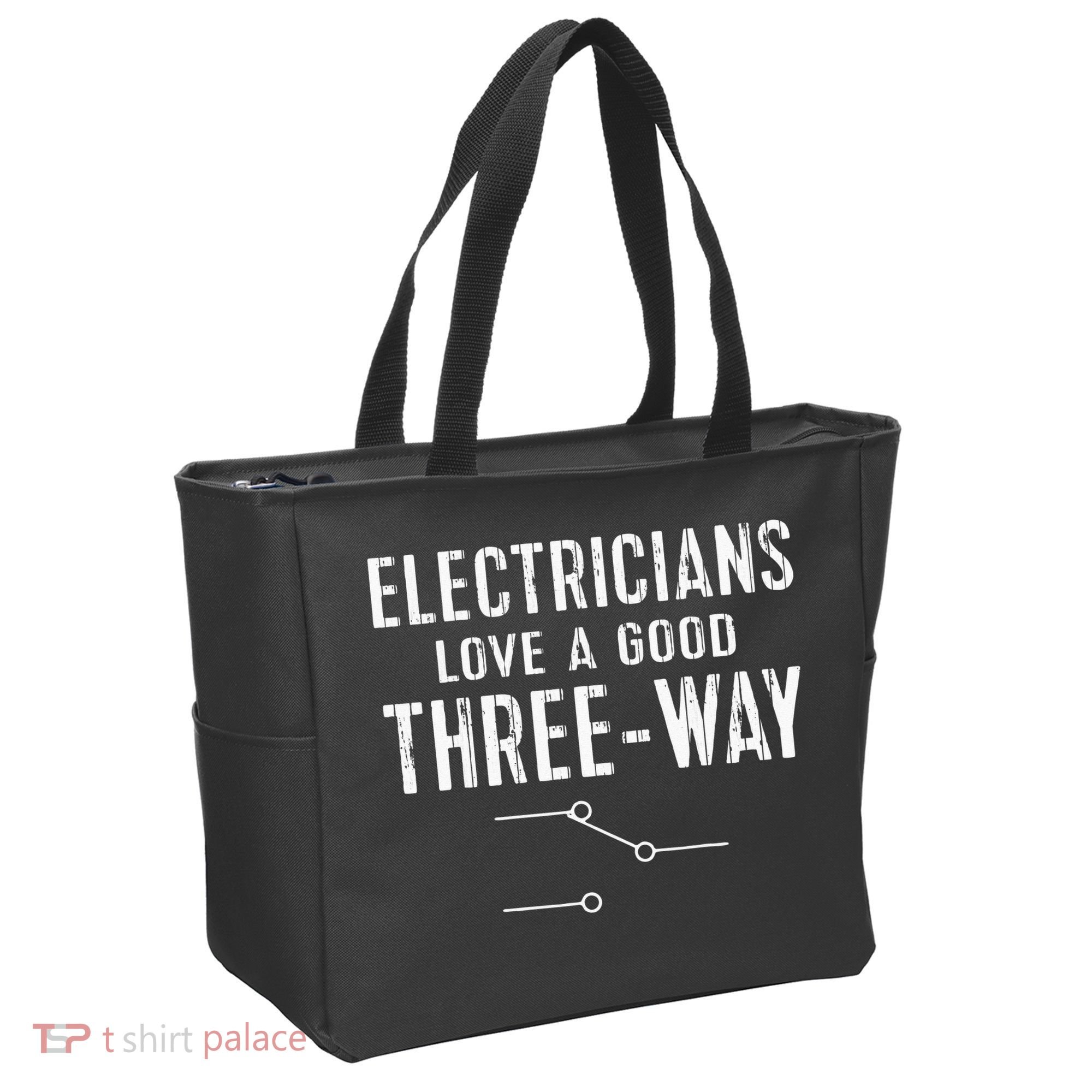 Funny Electrician Gift for Three Way Electrical Engineer Tote Bag