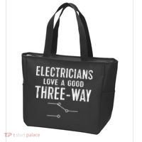 Funny Electrician Gift for Three Way Electrical Engineer Tote Bag thumb 3