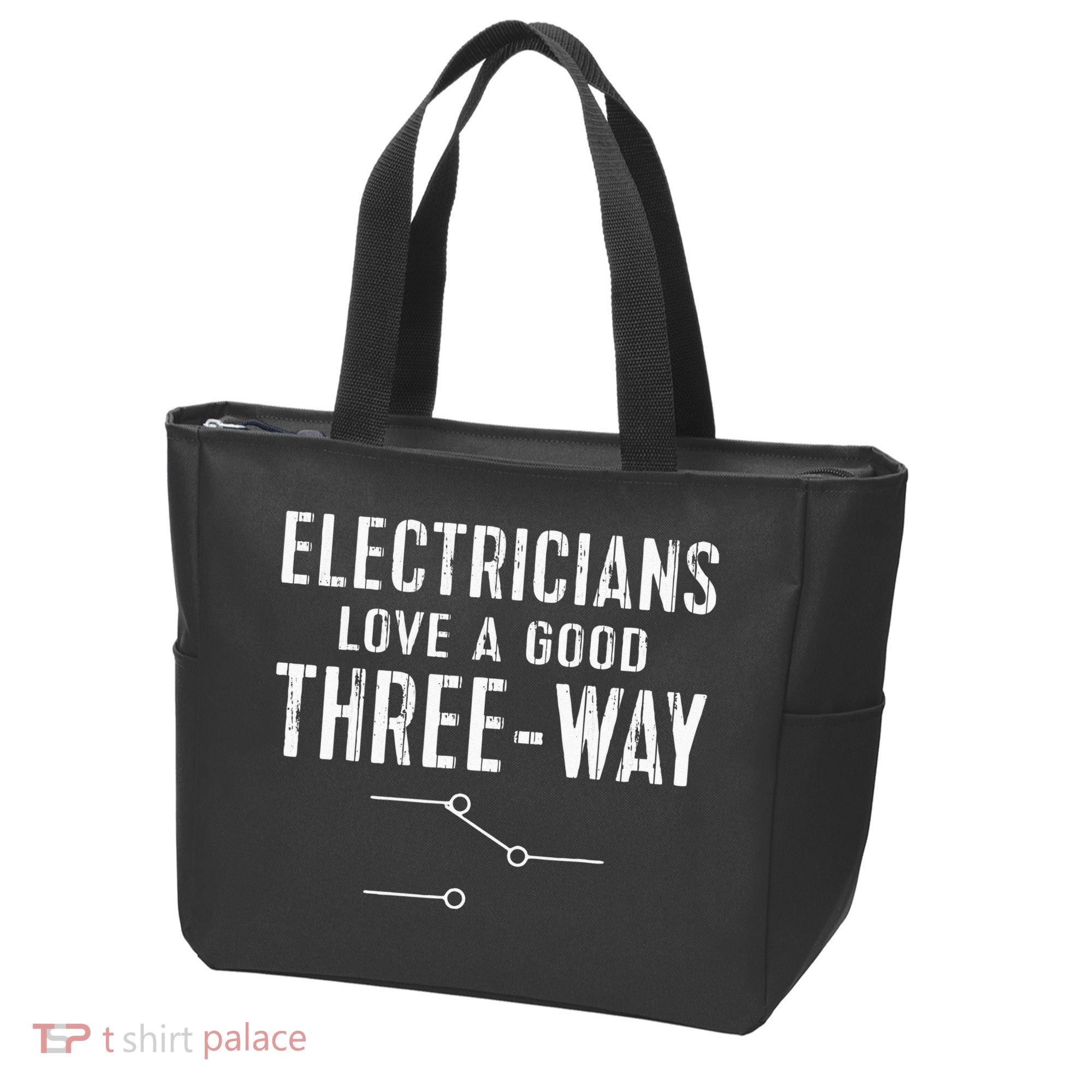 Funny Electrician Gift for Three Way Electrical Engineer Tote Bag