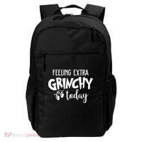 Feeling Extra Grinchy Today Funny Christmas Backpack thumb 0