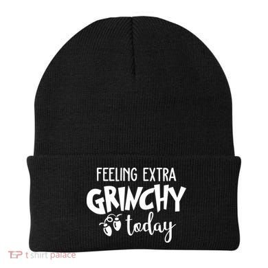 Feeling Extra Grinchy Today Funny Christmas Beanie