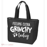 Feeling Extra Grinchy Today Funny Christmas Tote Bag thumb 3