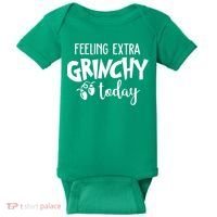 Feeling Extra Grinchy Today Funny Christmas Baby Bodysuit thumb 0